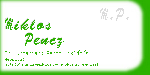miklos pencz business card